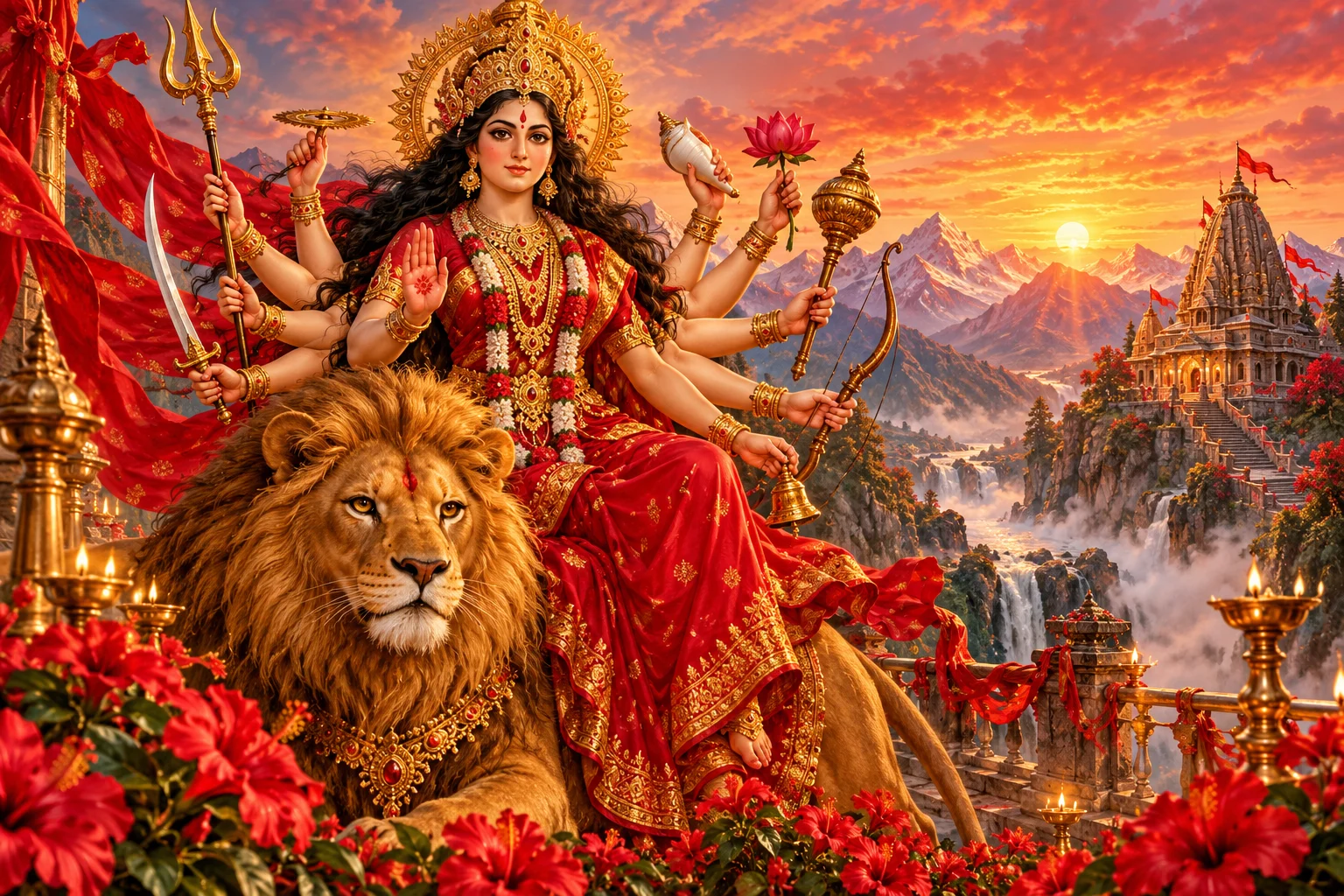 A devotional interpretation of Durga Beej Mantra (Om Dum Durgayei Namah) for Durga