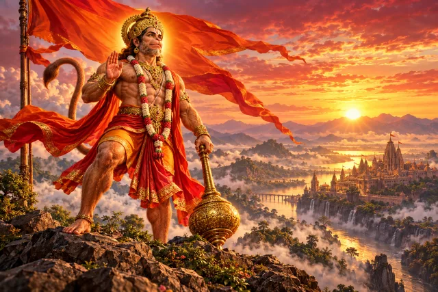 A devotional interpretation of Hanuman Beej Mantra (Om Ham Hanumate Namah) for Hanuman