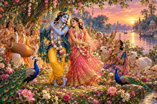 A devotional interpretation of Hare Krishna Maha Mantra for Krishna
