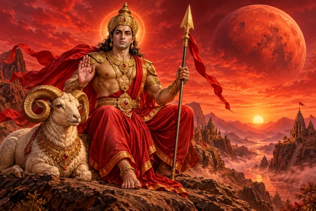 A devotional interpretation of Mangal Mantra (Om Kraam Kreem Kraum Sah Bhaumaya Namah) for Mangal