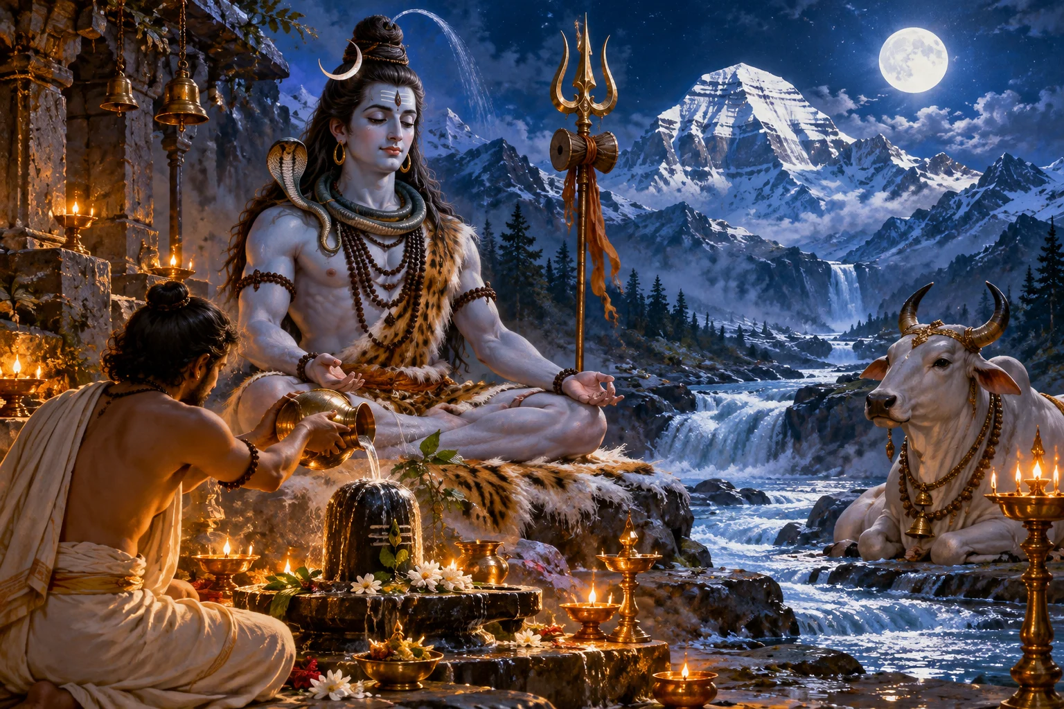 A devotional interpretation of Om Namah Shivaya for Shiva